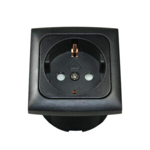 Prise électrique HABA C-Line Opal cadre noir pour installation 230 V de van