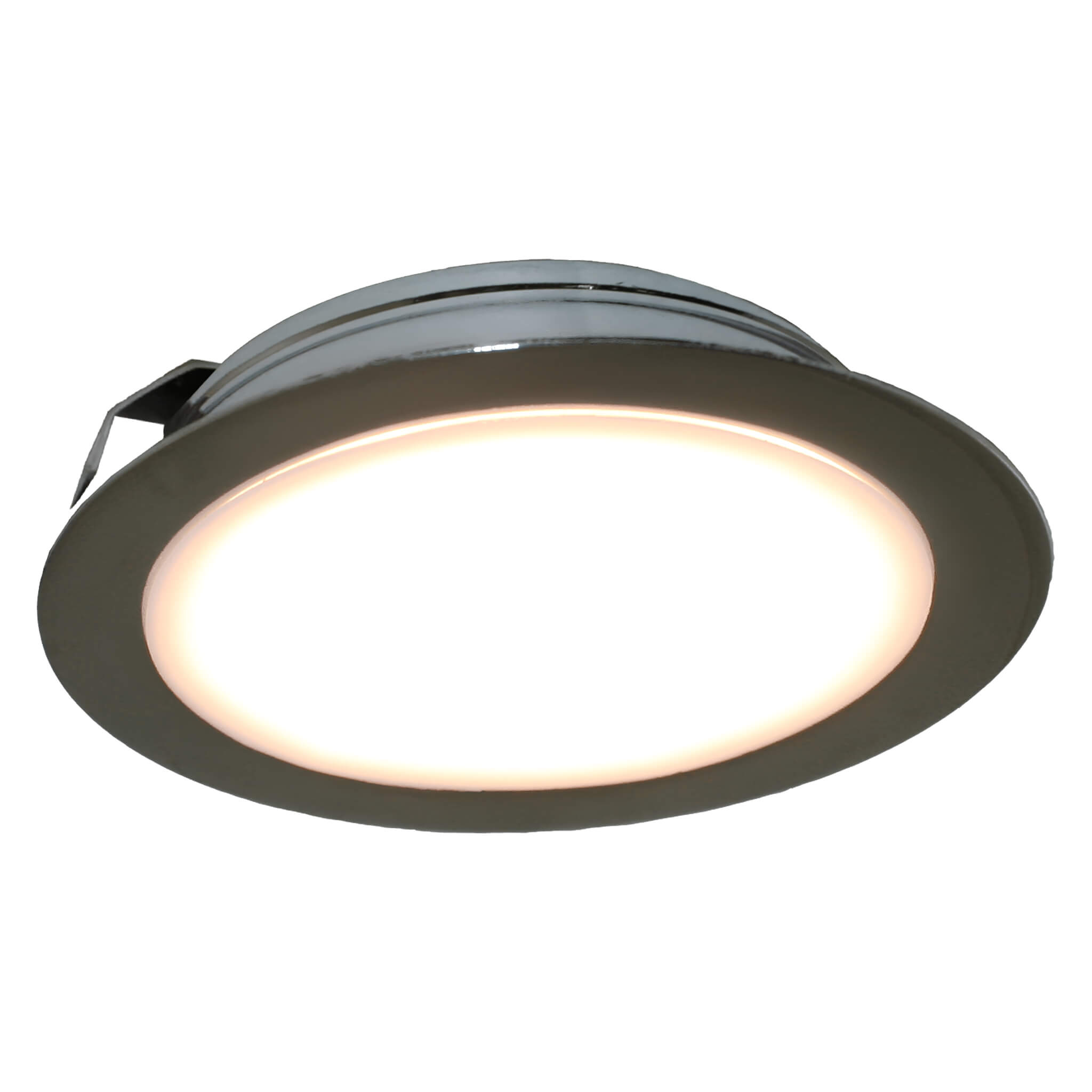 Cerna Spot Encastrable LED 12V Chromé Haba 1 Spot LED encastrable HABA Cerna chromé pour van