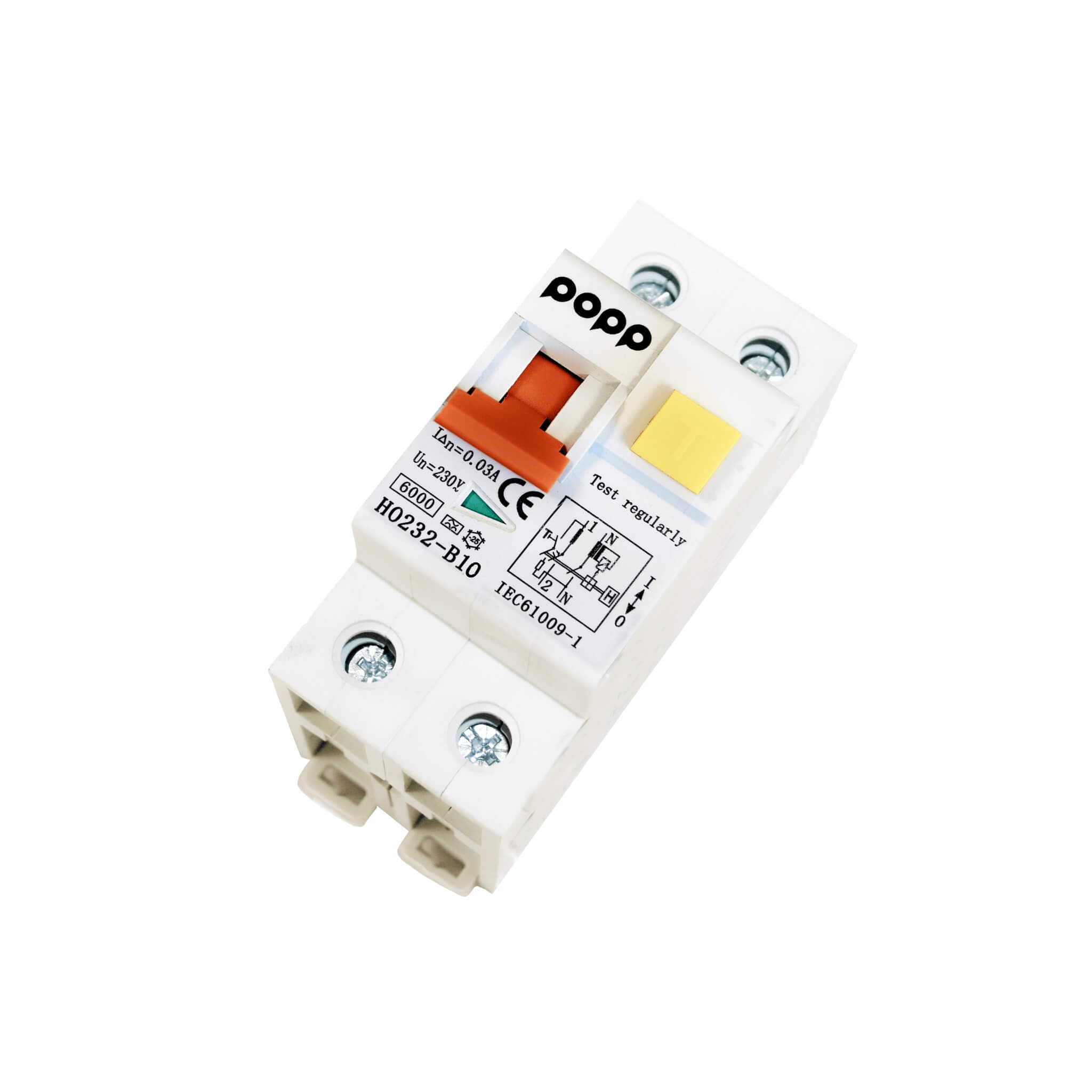 Disjoncteur différentiel 10A 30mA Haba 2 Disjoncteur HABA 10 ampères 30mA type Apour coffret de protection