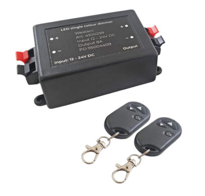 Variateur d’intensité LED HABA 8A avec télécommande pour éclairage 12 V