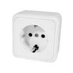 Prise HABA 230 V blanche pour installation électrique de van