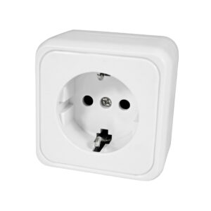 Prise HABA 230 V blanche pour installation électrique de van