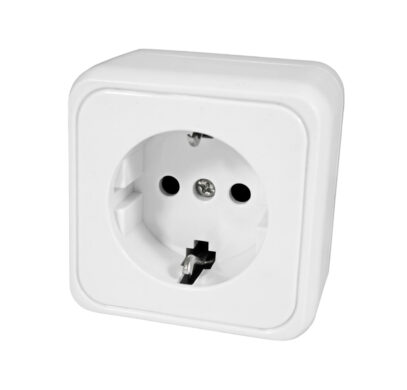 Prise HABA 230 V blanche pour installation électrique de van