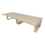 Lit peigne 120×190 sans porte avec accès libre sous la structure