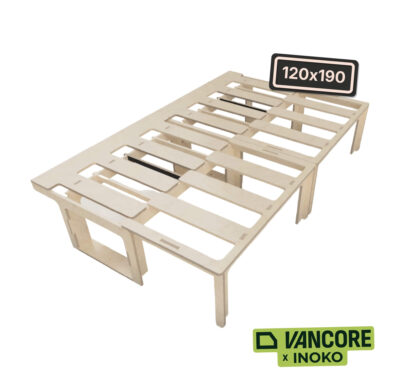 Lit peigne coulissant 120×190 sans porte pour fourgon aménagé