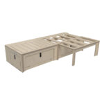 Structure de lit peigne 120 x 180 cm en contreplaqué peuplier pour van et fourgon