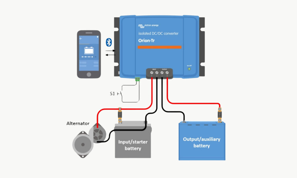 Chargeur Orion-Tr Smart 12/12 30A isolé Victron Energy 5 Schéma d'installation chargeur booster isolé 30A