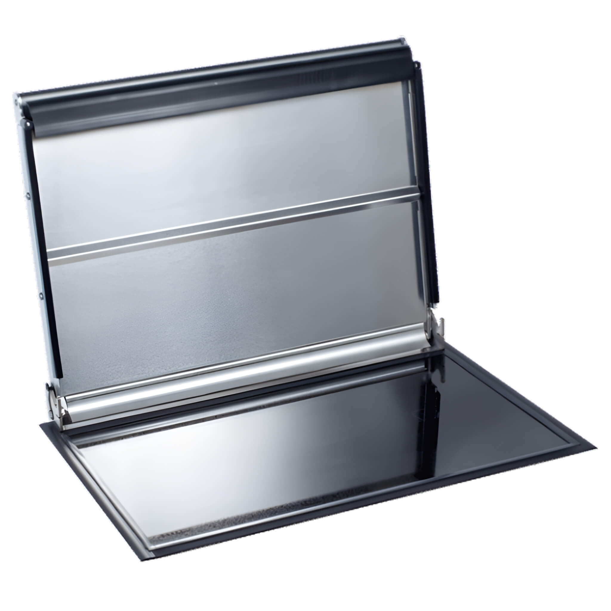 Plaque cuisson vitrocéramique et chauffage diesel WALLAS XC Duo R122 3 Vue rapprochée de la plaque fermée Wallas XC Duo