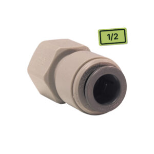 Raccord femelle 1/2" JG push-fit acétal gris 12 mm