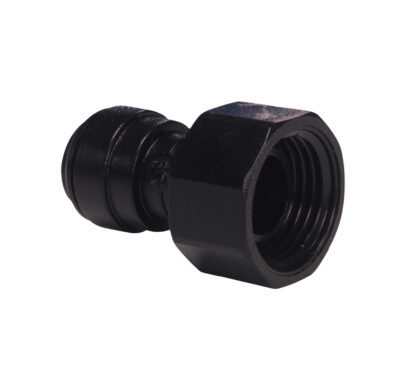 Raccord femelle 1/2" JG acétal noir push-fit 10 mm