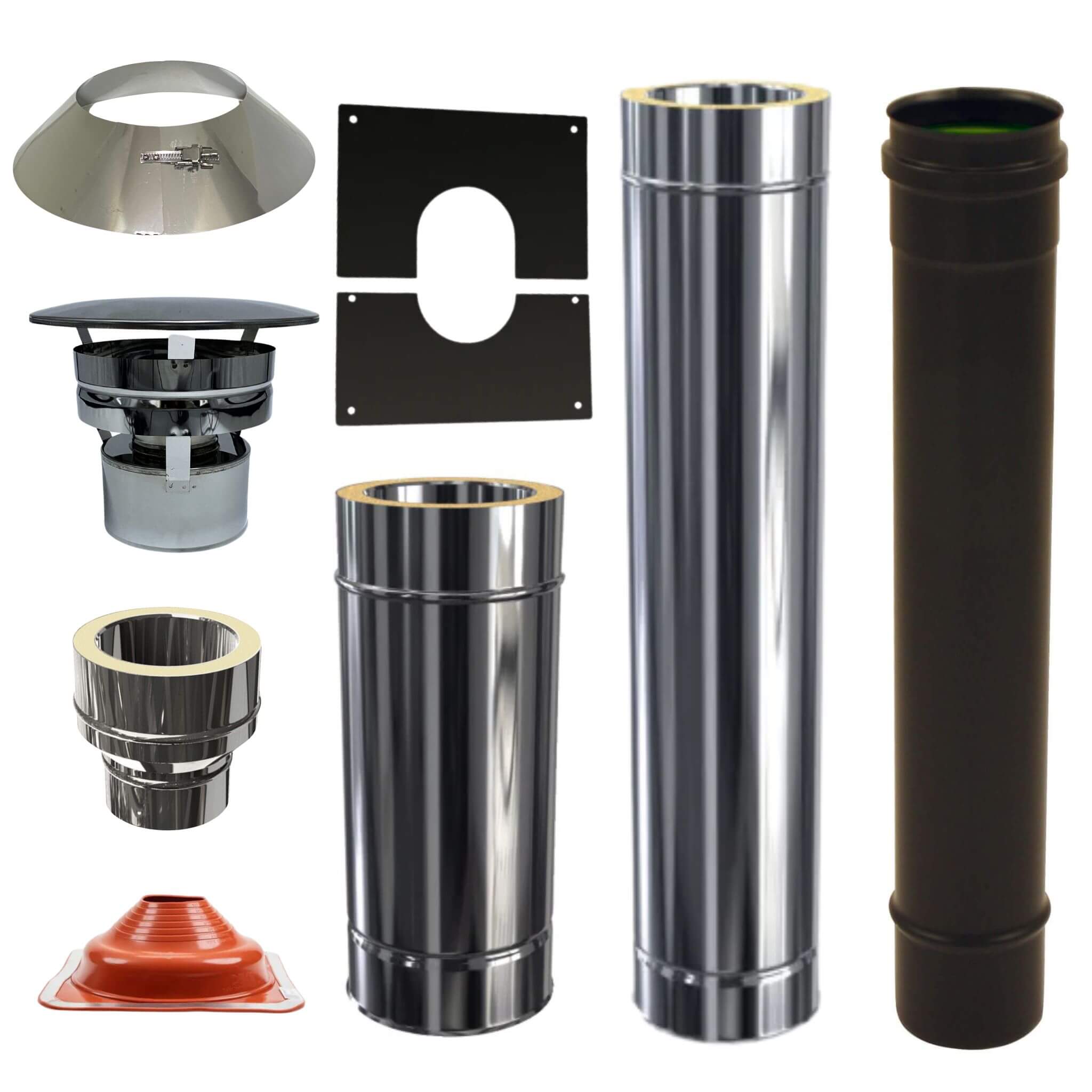 Conduit isolé pour poêle à bois Titoo 1 Conduit isolé pour poêle à bois Titoo