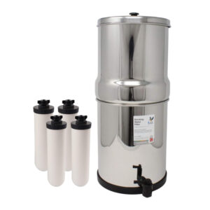 Filtrer et purifiez votre eau en van ou fourgon aménagé avec le filtre à gravité 12L et ses 4 cartouches