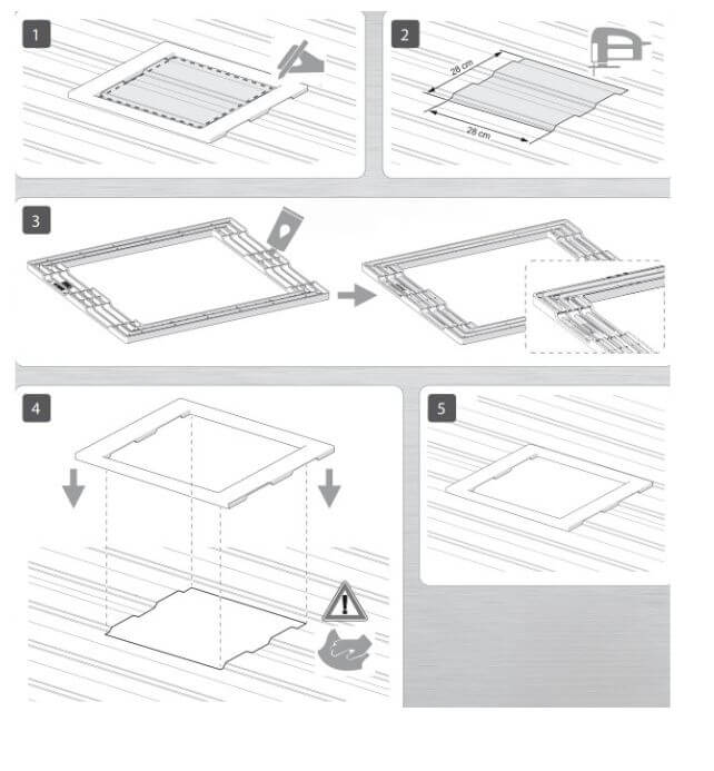 Kit Frame 28 Ducato Fiamma 3 kit frame 28 ducato, étanchéité, lanterneau, fiamma