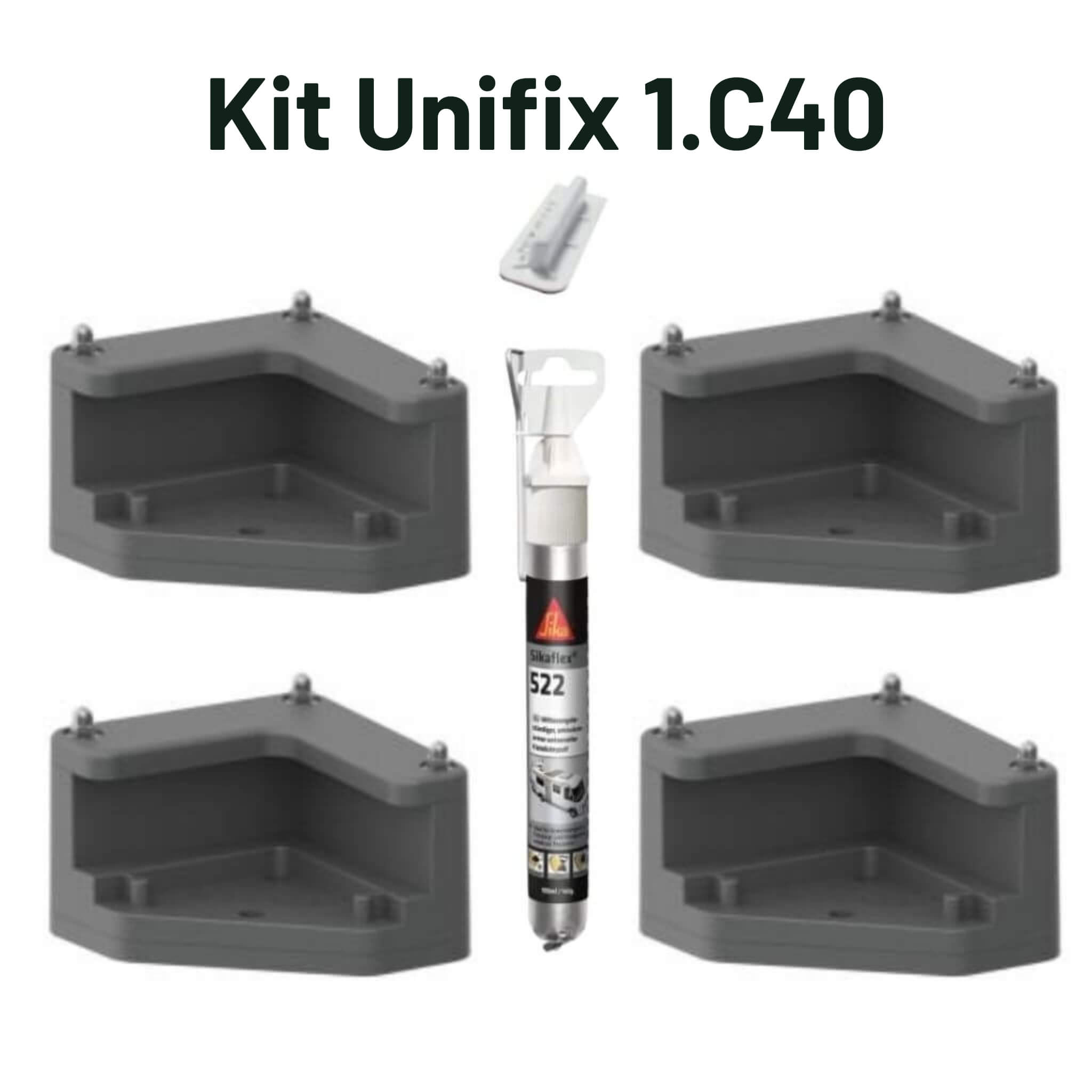 Fixation panneau solaire Kit Unifix 1.C40 1 Fixation panneau solaire Kit Unifix 1.C40