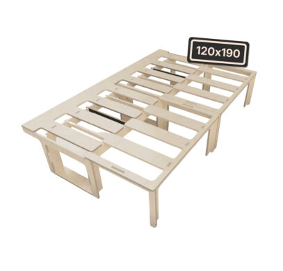 Lit peigne convertible 120x190 sans porte pour van et fourgon aménagé