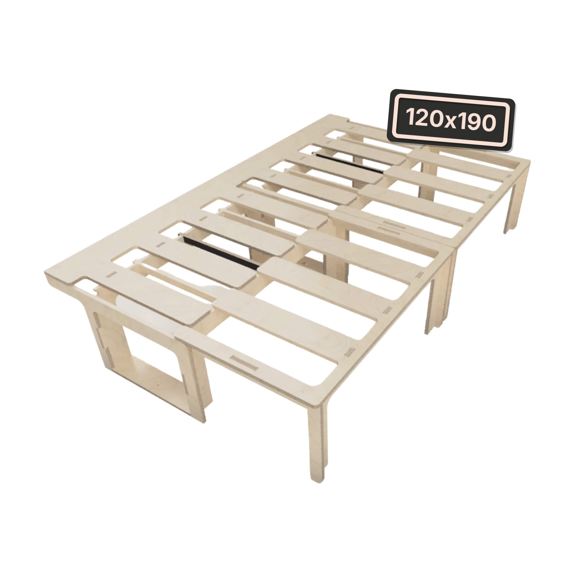 Lit Peigne 120 × 190 cm sans porte 1 Lit peigne convertible 120x190 sans porte pour van et fourgon aménagé