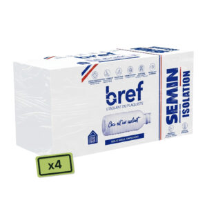 Bref isolant semi plastique recyclé 1250 x 600 mm x 4 panneaux