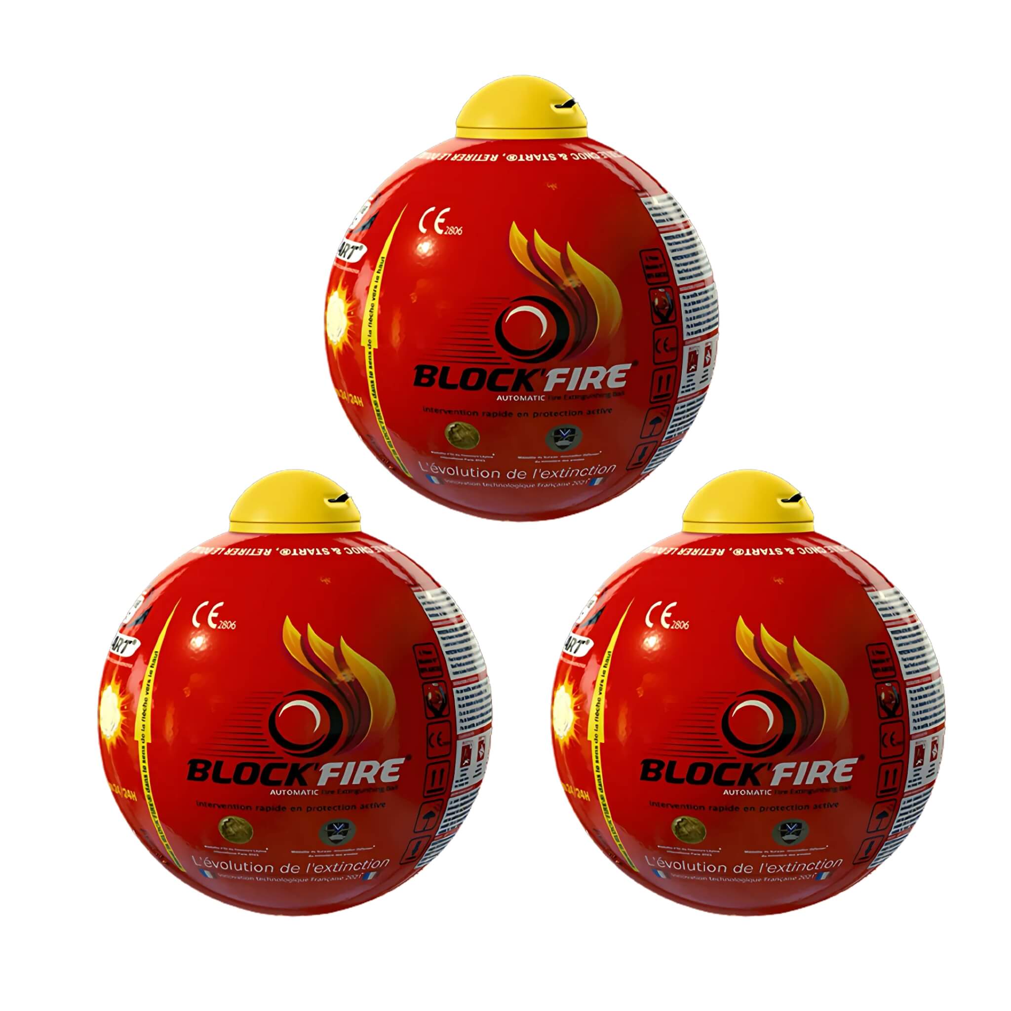 Lot 3 Block'fire Extincteur Actif/Passif 1 Lot 3 Block'fire Extincteur Actif/Passif