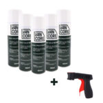 Lot Colle Néoprène Vancore pour feutrine d'habillage noir gris clair gris anthracite beige avec pistolet spray