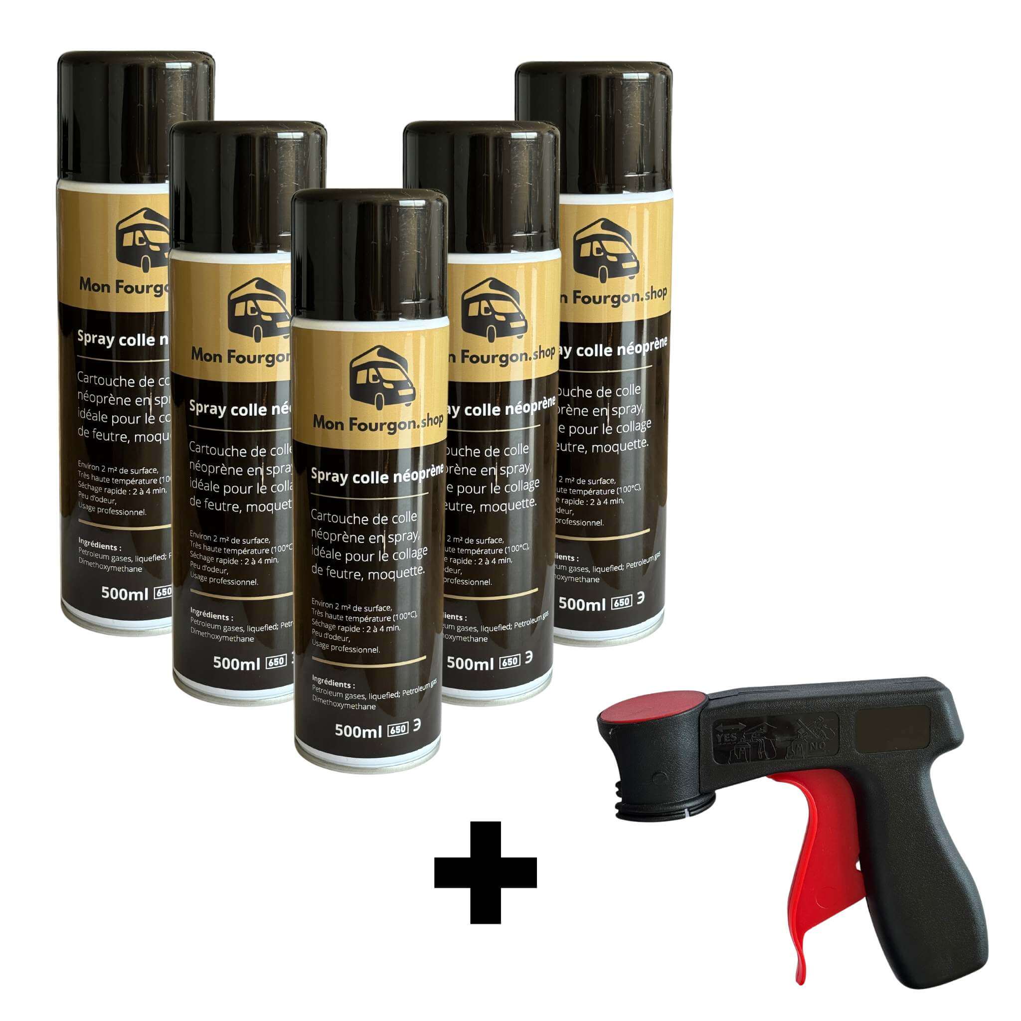 Colle Contact Spray x5 + Pistolet 1 Colle Contact Spray x5 + Pistolet