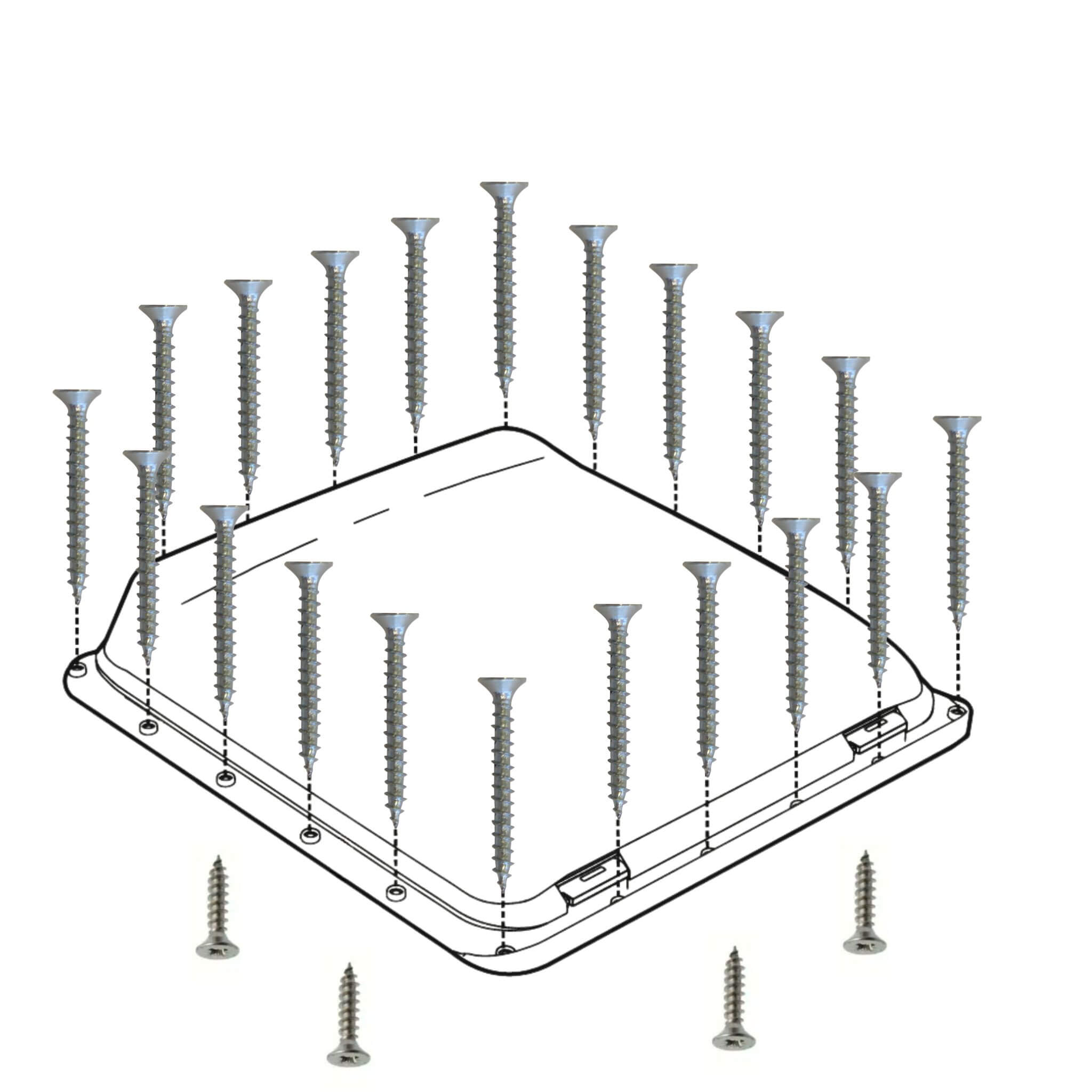 Kit Vis Lanterneau Vent 40 et Turbo Vent 1 Kit Vis Lanterneau Vent 40 et Turbo Vent