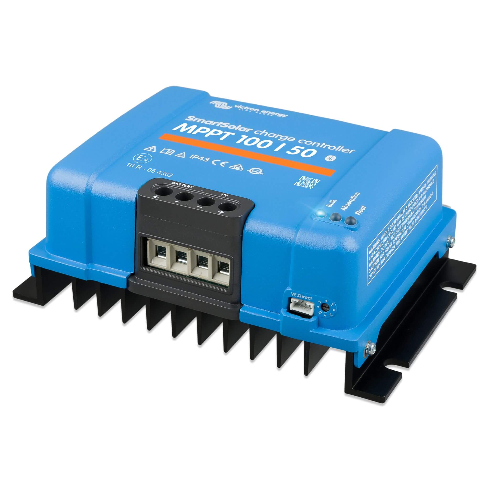 MPPT SmartSolar 100/50 Victron 5 Vue latérale droite du contrôleur SmartSolar MPPT 100/50 Victron montrant le design compact