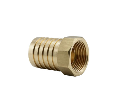 Embout femelle en laiton moulé avec filetage 3/8" et partie cannelée pour tuyau 15mm, marque Osculati
