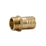 Embout male en laiton moulé avec filetage 1/2" et partie cannelée pour tuyau 15mm, marque Osculati