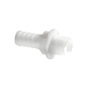 Embout droit en nylon avec filetage mâle 1/2" et partie cannelée pour tuyau 15/16mm, marque Osculati