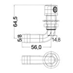 Osculati évent inox diamètre 16 mm coudé 90° – solution d’aération avec alésage 21 mm