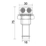 Osculati évent inox diamètre 16 mm droit – solution d’aération avec alésage 21 mm