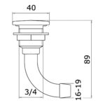 Osculati évent Flush inox diamètre 16 mm coudé 90° – solution d’aération