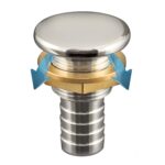 Évent Flush en acier inoxydable droit Osculati 16 mm