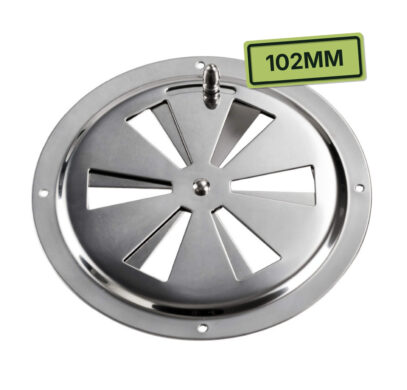 Aérateur circulaire inox 102 mm avec moustiquaire et fermeture Osculati