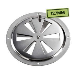 Aérateur circulaire inox 127 mm avec moustiquaire et fermeture Osculati