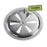 Aérateur circulaire inox 152 mm avec moustiquaire et fermeture Osculati
