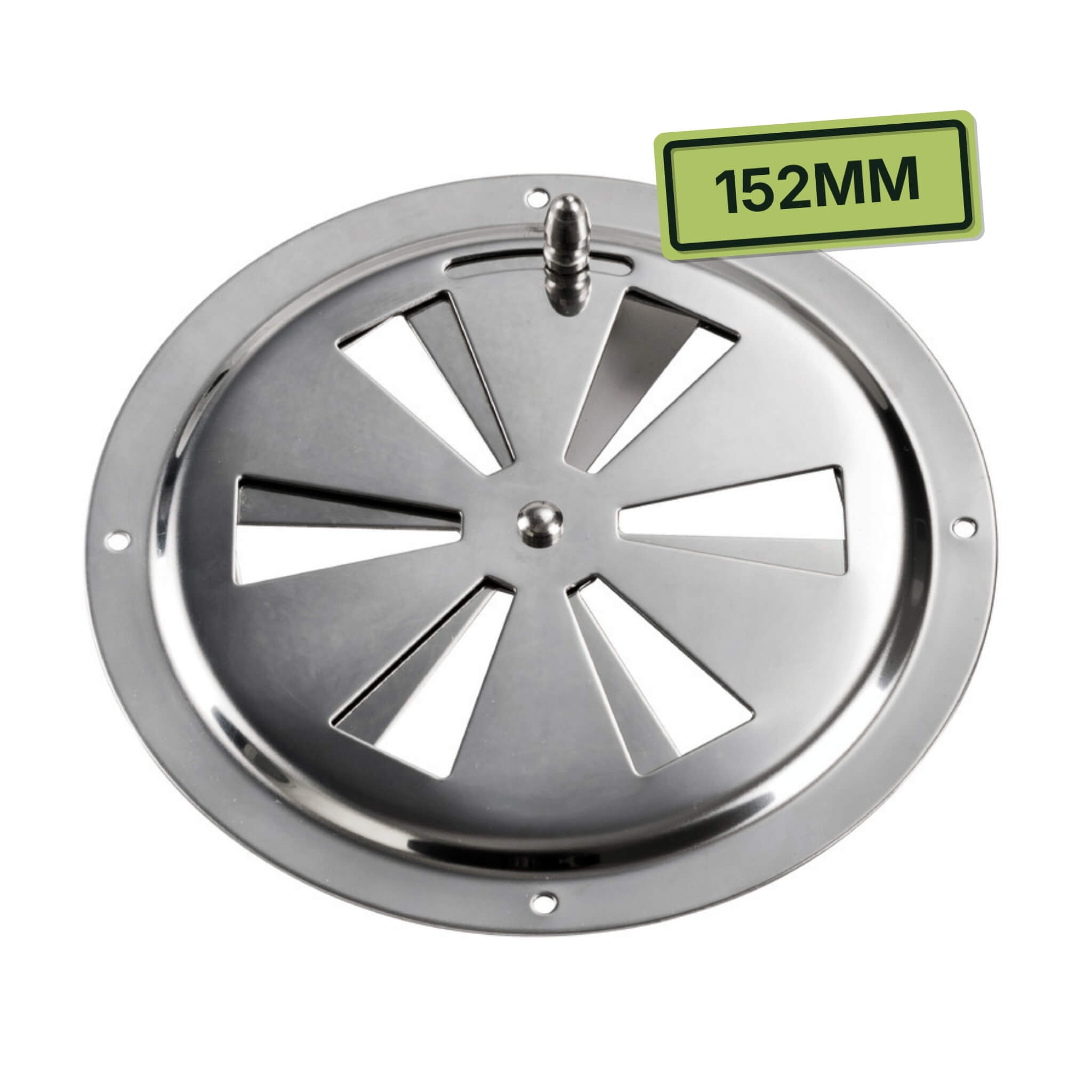 Grille d'Aération Inox 152 mm avec Moustiquaire Osculati 1 Aérateur circulaire inox 152 mm avec moustiquaire et fermeture Osculati