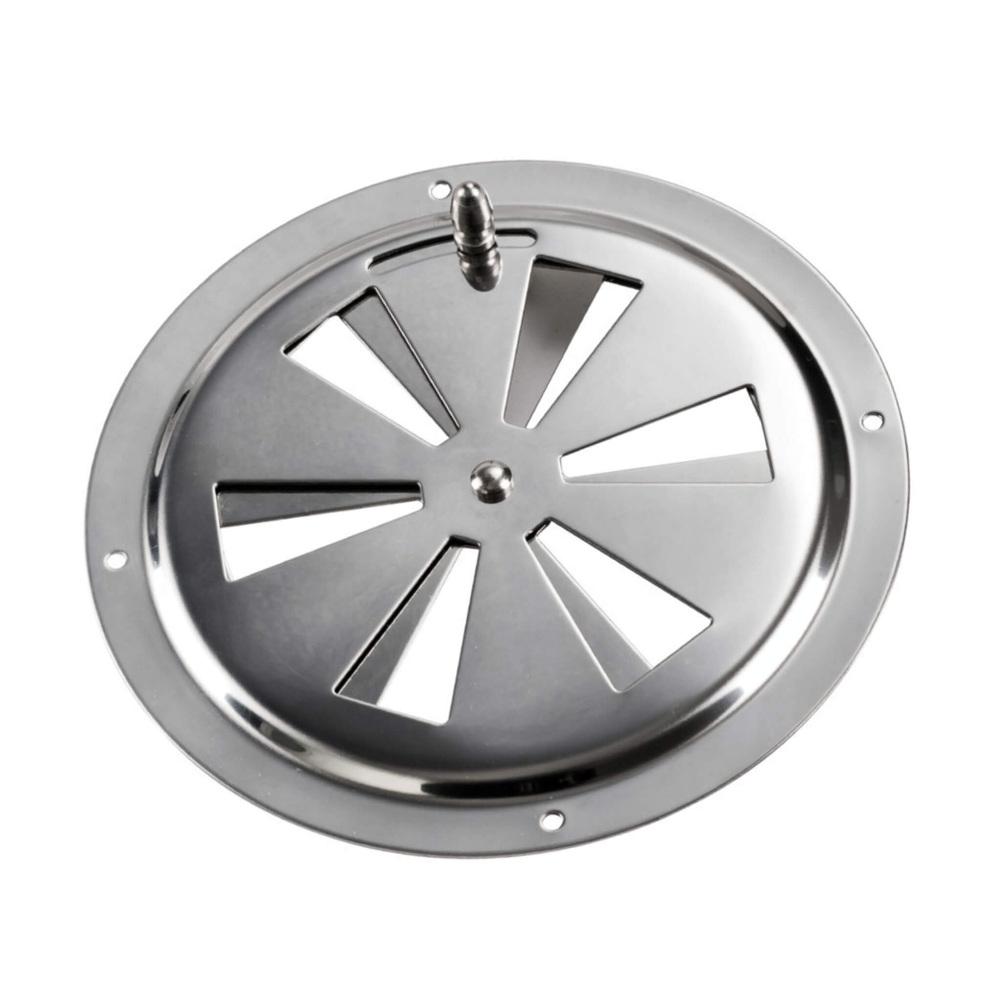 Grille d'Aération Inox 152 mm avec Moustiquaire Osculati 2 Grille Osculati 152 mm inox avec système de fermeture rotatif