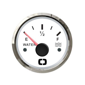Jauge à eau Osculati 0-190 Ohm avec cadran blanc et lunette polie