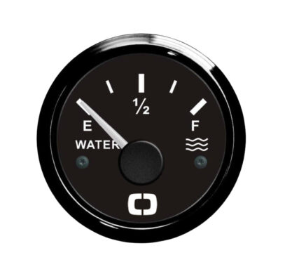 Jauge à eau Osculati 0-190 Ohm avec cadran noir et lunette noire