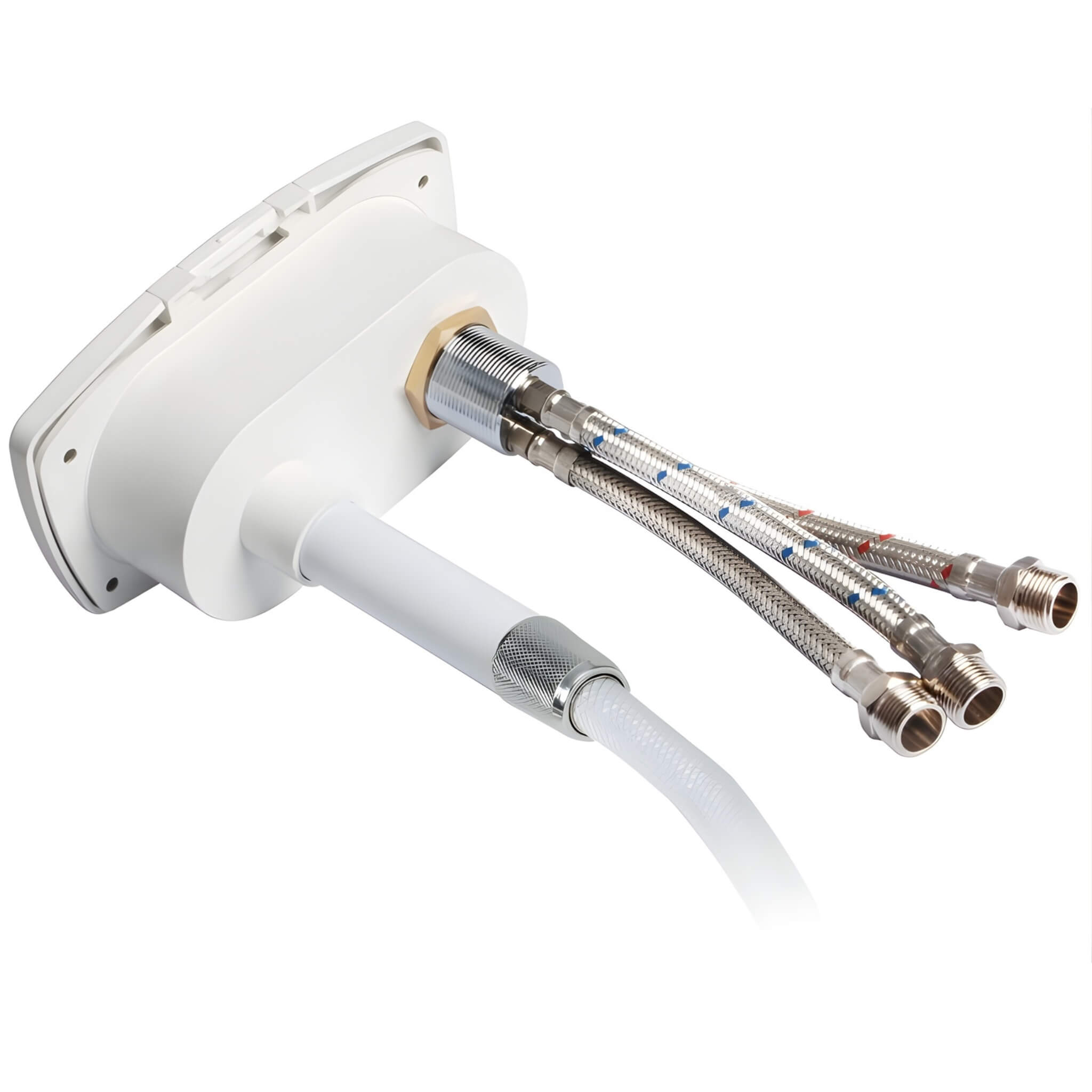 Kit douchette New Edge Blanc PVC 2,5m avec mitigeur Mizar Osculati 3 Kit douchettee et mitigeur New Edge MIZAR Raccords