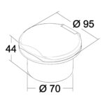 Schema dimensions Osculati Mitigeur Classic Evo