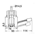 Pompe à pied Osculati pour lavabo à encastrer double effet 15 L/min compacte