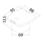 Schéma Régulateur pression eau à encastrer New Edge blanc Osculati