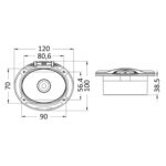 OSCULATI Entrée d'eau Nuvola Schema Dimensions