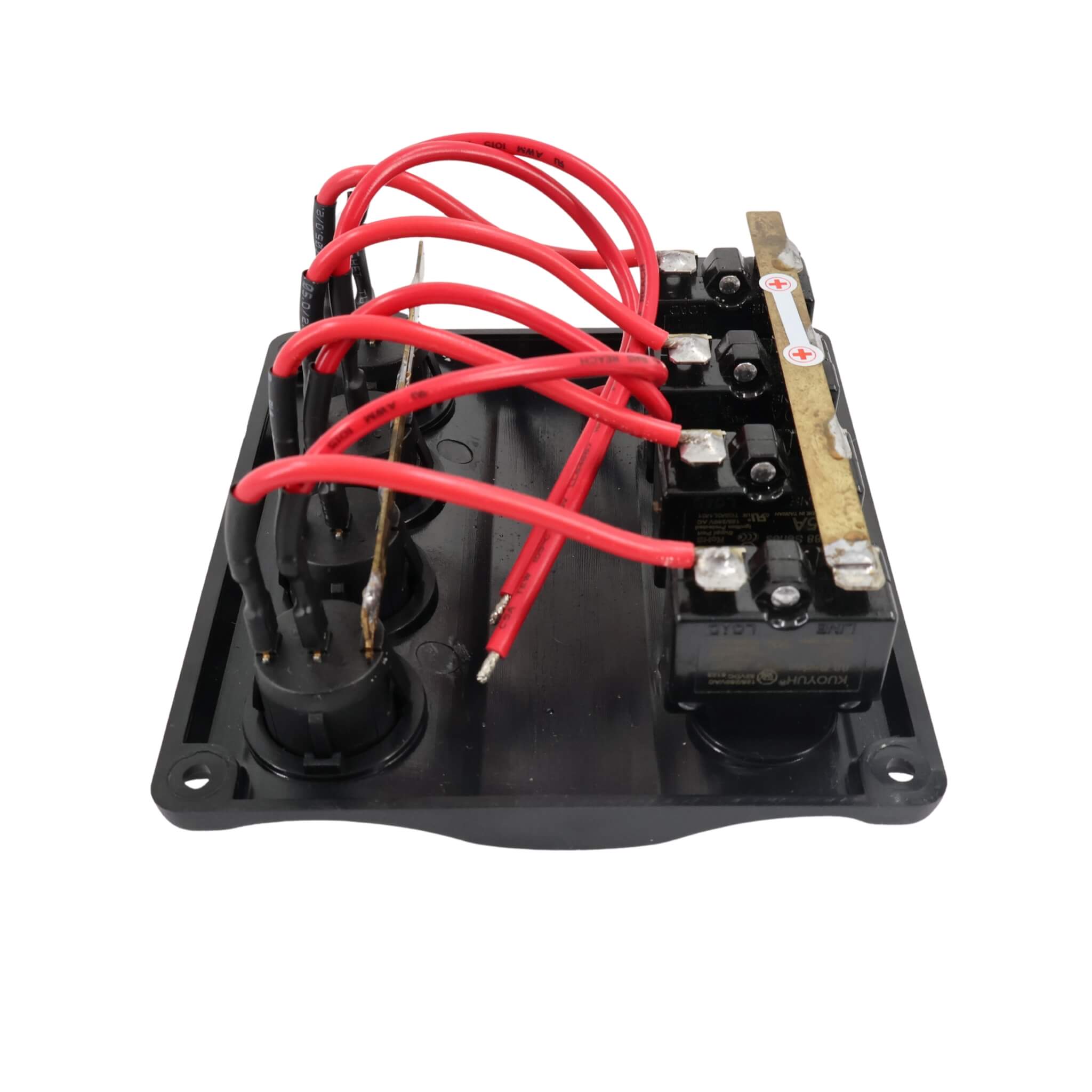 Osculati Tableau électrique WAVE 4 interrupteurs 2 Tableau 12V à disjoncteurs pour van et fourgon avec 4 interrupteurs