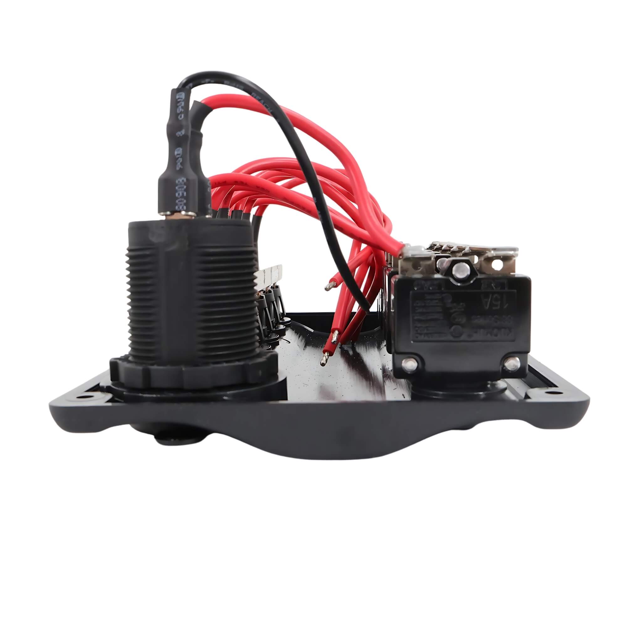 Tableau électrique WAVE 5 Interrupteurs + Prise allume cigare 4 Tableau 12V à disjoncteurs pour van et fourgon avec 5 interrupteurs + prise allume-cigare