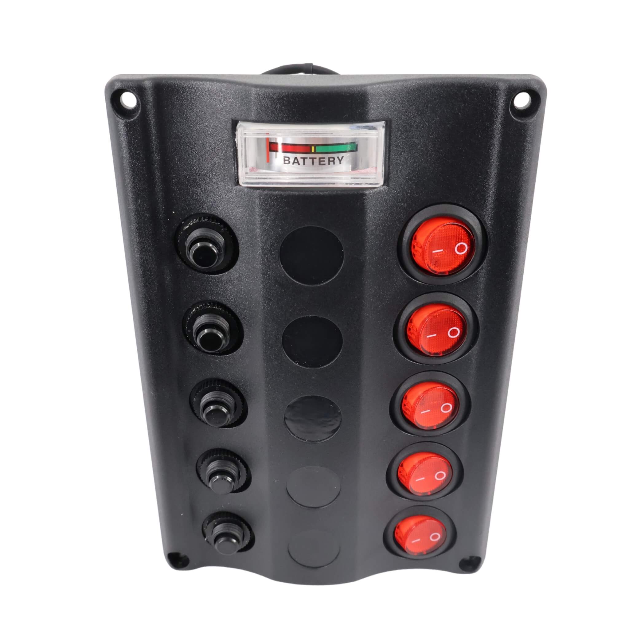 Osculati Tableau électrique WAVE 5 interrupteurs+ Voltmètre 12V 2 Tableau 12V à disjoncteurs pour van et fourgon avec 5 interrupteurs + voltmetre