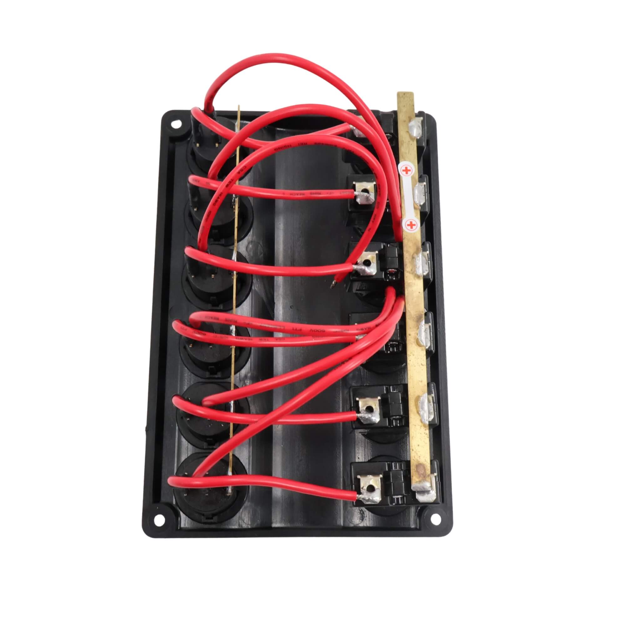 Osculati Tableau électrique WAVE 6 interrupteurs 2 Tableau 12V à disjoncteurs pour van et fourgon avec 6 interrupteurs