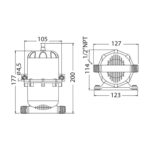 Schéma vase d'expansion OSCULATI 0,75L en ABS